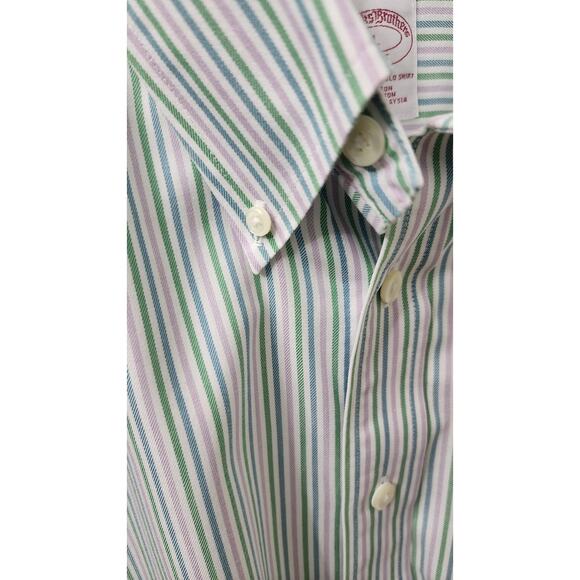 Brooks Brothers Size L Striped 346 LS Shirt Non Iron Button Down - Picture 5 of 6